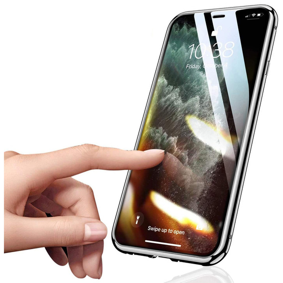 Puzdro pre iPhone 12, Magnetic Dual Glass, čierne