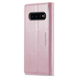 CASEME flipové puzdro pre Samsung Galaxy S10+ Plus, Waxy Textured, ružové
