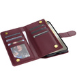 Puzdro s chlopňou pre Samsung Galaxy S25 Edge, Rhombus Crossbody Leather, bordové