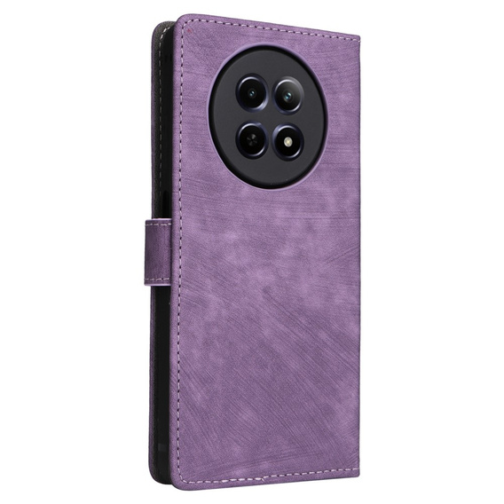 Flipové puzdro pre Realme 12 5G, RFID Wallet, fialové