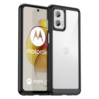 Obal na mobil pre Motorola Moto G73 5G, Fusion Hybrid, transparentné / čierne