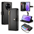 Klapkové puzdro pre Realme 14 Pro+ 5G, Wallet Zipper Pocket, čierne