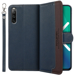 Klapkové puzdro pre Sony Xperia 10 IV, KHAZNEH RFID Case, modré