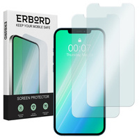 2x tvrdené sklo pre iPhone 12 Mini, ERBORD 9H Hard Glass na displeji