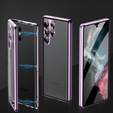 Puzdro pre Samsung Galaxy S23 Ultra, Magnetic Dual Glass, fialové