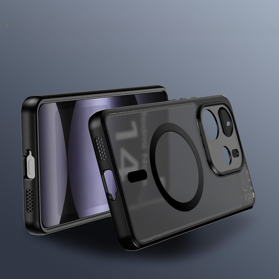 Puzdro pre Xiaomi Redmi Note 14 4G, pre MagSafe, ERBORD Matt Case, čierny + sklo na displej