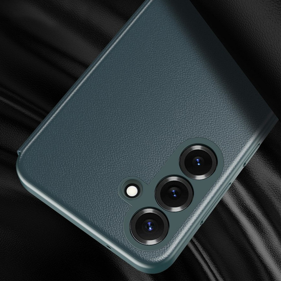 Kožené puzdro Smart View Window pre Samsung Galaxy S26, zelené