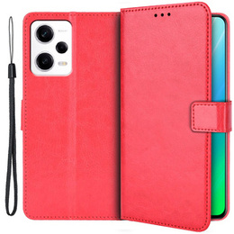 Klapkové puzdro pre Xiaomi Redmi Note 12 5G / POCO X5 5G, Crazy Horse Wallet, červené