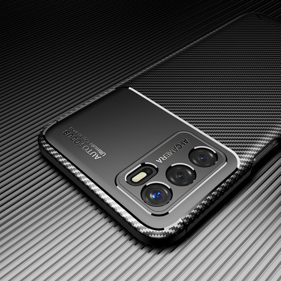 Obal na mobil pre Oppo A16, Carbon Gel, čierne