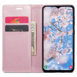CASEME flipové puzdro pre Samsung Galaxy A14 5G, Waxy Textured, ružové