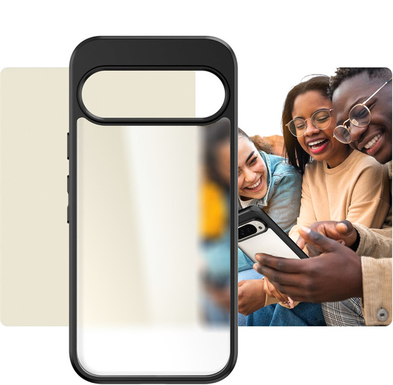 Obal na mobil pre Google Pixel 9 Pro XL, Fusion Hybrid, transparentné / čierne