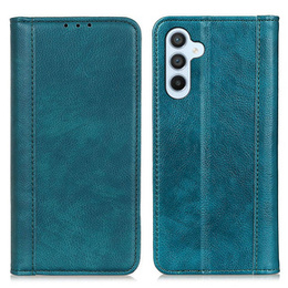 Obal na mobil pre Samsung Galaxy A35 5G, Wallet Litchi Leather, zelený