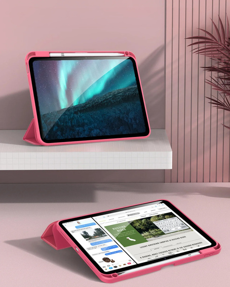 Puzdro pre iPad 11" 2025 A16 (11 gen.) / iPad 10.9" 2022 (10 gen.), Smartcase Hybrid, so slotom na stylus, ružové