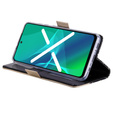 Klapkové puzdro pre Samsung Galaxy A51, Wallet Pocket Zipper Lace, čierne