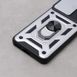 Obal na mobil pre Motorola Edge 40 Neo, CamShield Slide, striebro