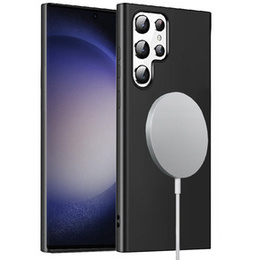 Obal na mobil pre Samsung Galaxy S23 Ultra, Silicone MagSafe, čierne