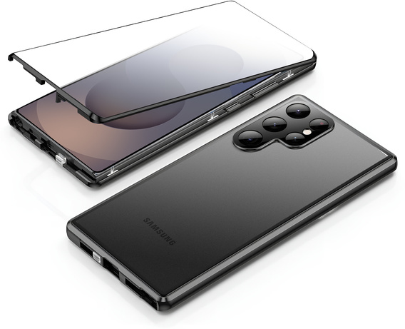 Puzdro pre Samsung Galaxy S25 Ultra, Magnetic Dual Glass, čierne