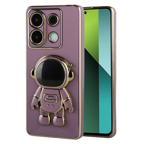 Puzdro pre Xiaomi Redmi Note 13 Pro 5G, Astronaut, fialové + tvrdené sklo 9H