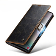 CASEME flipové puzdro pre Samsung Galaxy Note 10 Plus, Waxy Textured, káva