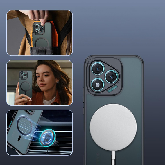 Puzdro pre Honor 400 Lite, pre MagSafe, ERBORD Matt Case, čierny