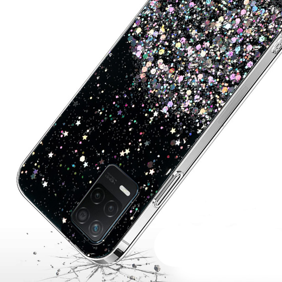 Obal na mobil pre Realme 8 5G, Glittery, čierne