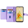 Klapkové puzdro pre Oppo Reno8 T 4G, Wallet Zipper Pocket, fialové