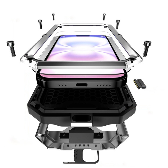 Puzdro R-JUST s ochranným sklom a stojanom pre iPhone 17