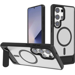 Puzdro pre Samsung Galaxy S25 Ultra, Kickstand Matt Case, pre MagSafe, čierne