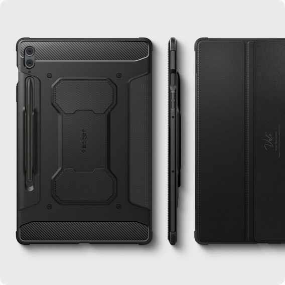 Púzdro SPIGEN Rugged Armor Pro pre Samsung Galaxy Tab S9 FE+ 12.4" (X610/X616B) – Čierne