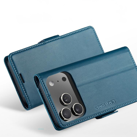 Lesklé peňaženkové puzdro Litchi s chlopňou pre iPhone 17 Pro Max