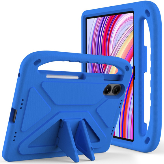 Detské puzdro pre Xiaomi Redmi Pad Pro / Xiaomi Poco Pad, s rukoväťou, modré