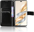 Klapkové puzdro pre Honor Magic 7 Lite, Crazy Horse Wallet, čierne