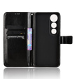 Klapkové puzdro pre Vivo V50 Lite 4G / 5G, Crazy Horse Wallet, čierne