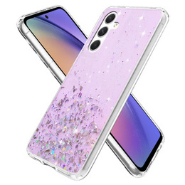 Obal na mobil pre Samsung Galaxy A54 5G, Glittery, fialové