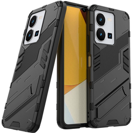 Puzdro pre Vivo Y35 4G, Military kickstand, čierne