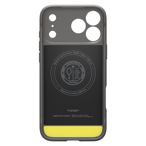 Puzdro Spigen Rugged Armor MagSafe pre iPhone 17 Pro, sivé