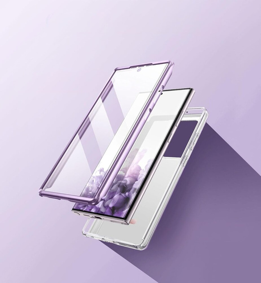 Obal na mobil pre Samsung Galaxy S23 Ultra, Suritch Full Body, fialové
