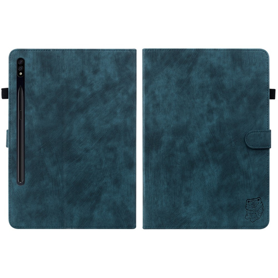 Obal na mobil pre Samsung Galaxy Tab S9, Wallet Pen Slot, modré
