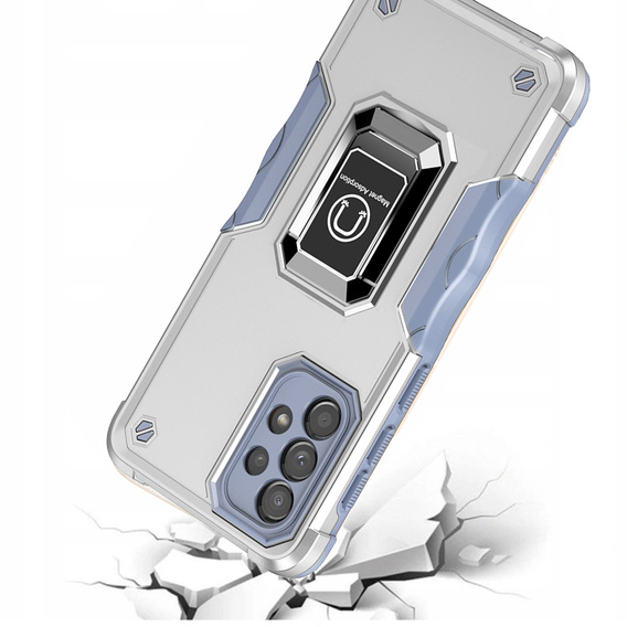 Obal na mobil pre Samsung Galaxy A33 5G, Dual-Layer Armor, strieborné