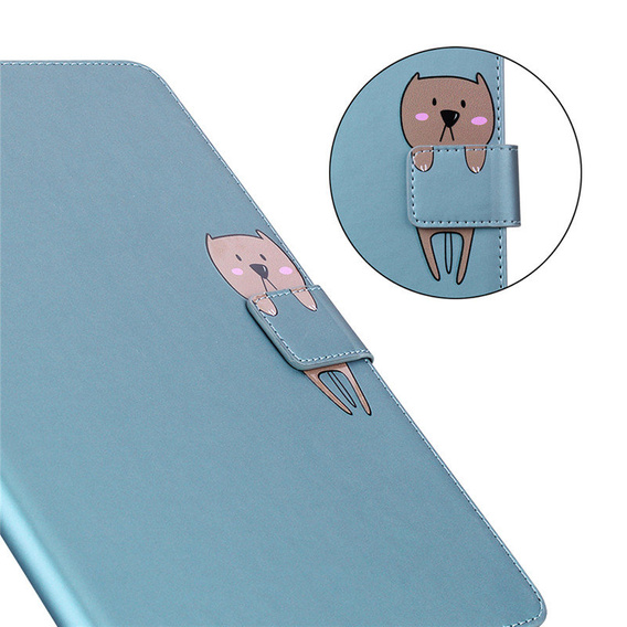 Puzdro pre iPad 10.2" 2021/2020/2019 (9/8/7 gen.), s chlopňou, animal, modré