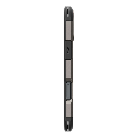 Puzdro Spigen pre iPhone 16, Tough Armor Mag MagSafe, sivé + tvrdené sklo 9H