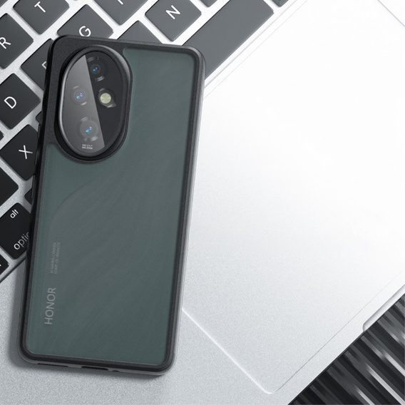 Obal na mobil pre Honor 200 Pro 5G, Fusion Hybrid, transparentné / čierne