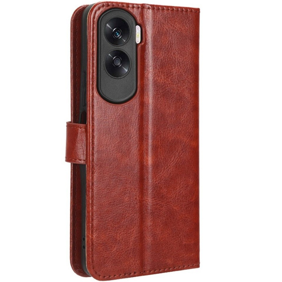 Klapkové puzdro pre Honor 90 Lite 5G, Crazy Horse Wallet, hnedé