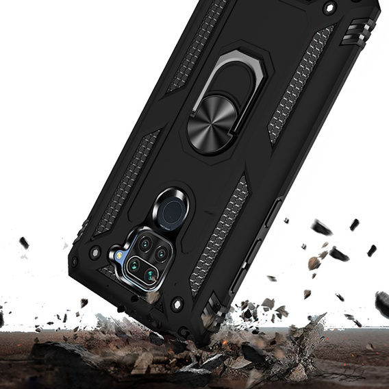 Pancierované obal na mobil pre Xiaomi Redmi Note 9, Nox Case Ring, čierne