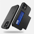 Obal na mobil pre iPhone 11, Sliding Card Holder, čierne