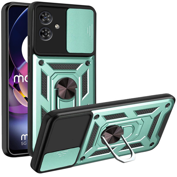Obal na mobil pre Motorola Moto G54 5G, CamShield Slide, zelené
