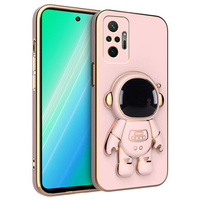 Obal na mobil pre Xiaomi Redmi Note 10 Pro, Astronaut, ružové rose gold