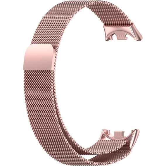 Milánsky náramok s puzdrom pre Xiaomi Smart Band 10 / 9 / 8, ružová