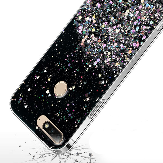 Obal na mobil pre Huawei Y7 2018/Enjoy 8, Glittery, čierne