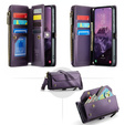Puzdro CASEME pre Samsung Galaxy A56 5G, RFID Leather Wallet, s popruhom cez rameno, fialové